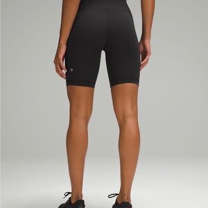 Women's Black High-Rise Bike Shorts